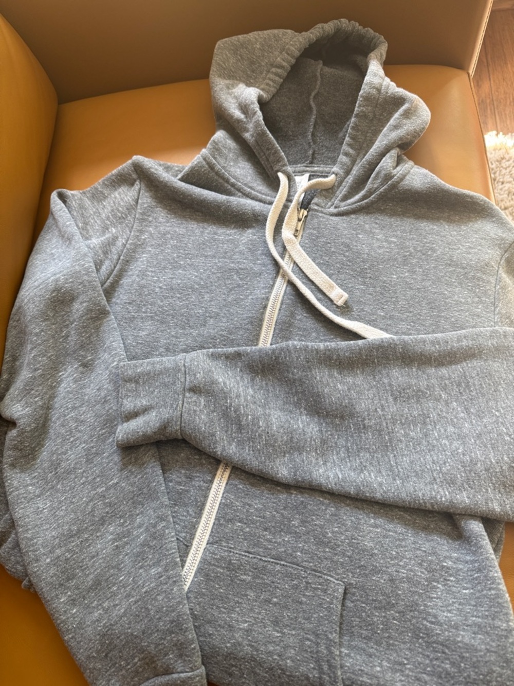 Bella Canvas Men's Light Heather Gray Zip-Up Hoodie